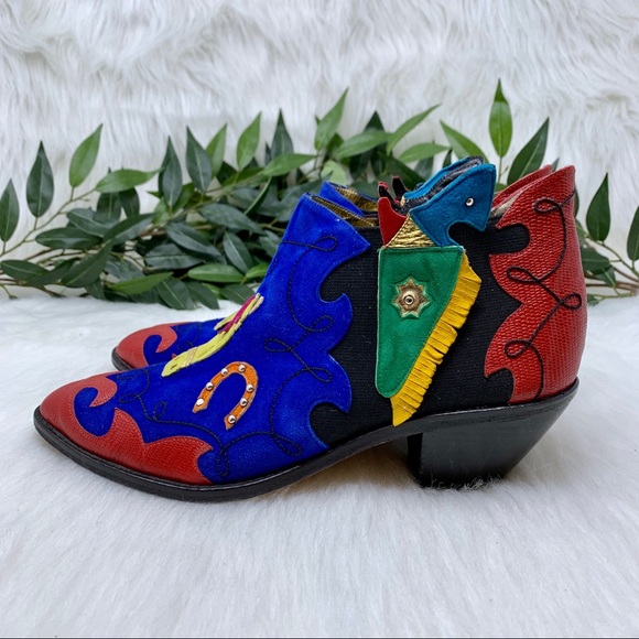 ***SOLD****Zalo Vintage WesternRodeo Ankle Boot 9 - Picture 2 of 7